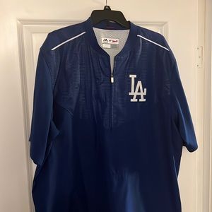 Dodgers Majestic Batting Practice zip up. in outstanding condition, Size XL